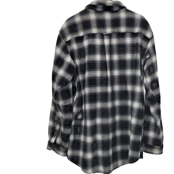 Mens Shirt XXL Flannel Plaid Jacket Skater Grunge Streetwear Fall Western - Picture 2 of 5